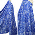 EXCLUSIVE 90% Linen 10% Silk –Toile de Jouy ~ 'Safari' Bright Blue REVERSE